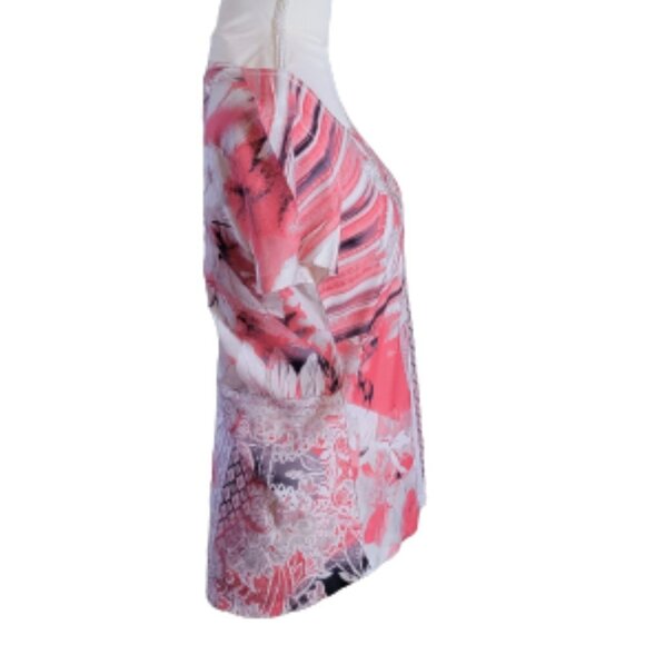 Style & Co Top in Pink with Studded Front Casual Short Sleeved in Size PS - Picture 3 of 4